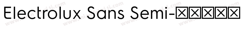 Electrolux Sans Semi字体转换